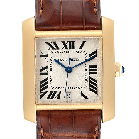 pre owned cartier tank gold|cartier tank francaise gold price.